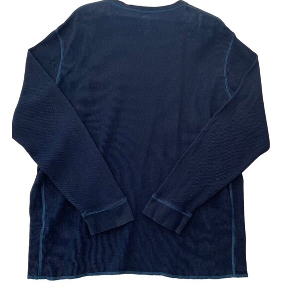 TIMBERLAND Mens Navy Blue Waffle Knit Thermal Shirt Gorpcore Work Shirt Size XXL - Picture 9 of 11